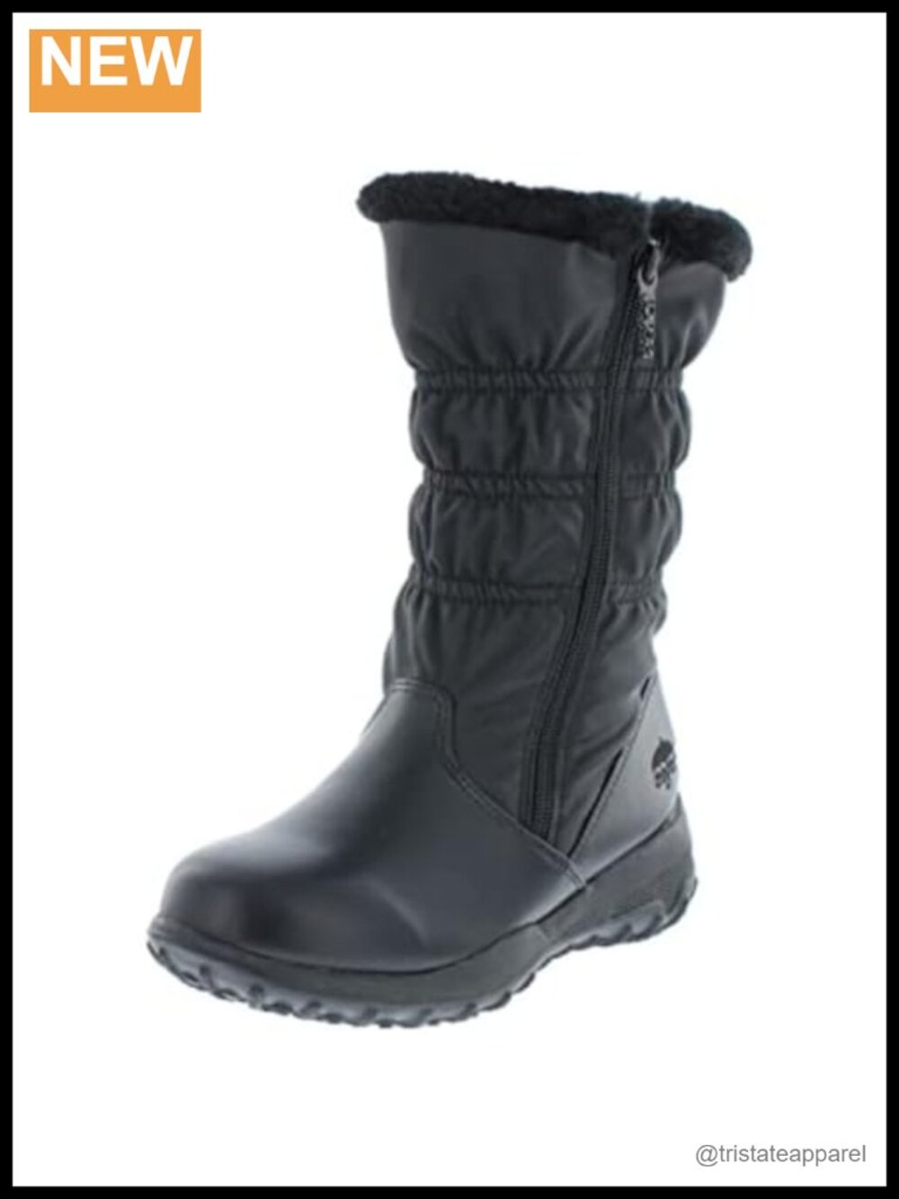 Insulated Waterproof Snow Boots with Faux Fur Trim and Zipper